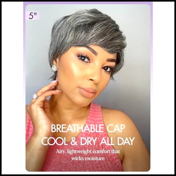 Short Pixie Cut Glueless Wig Human Hair Modern Chic Throw On & Go main image 5
